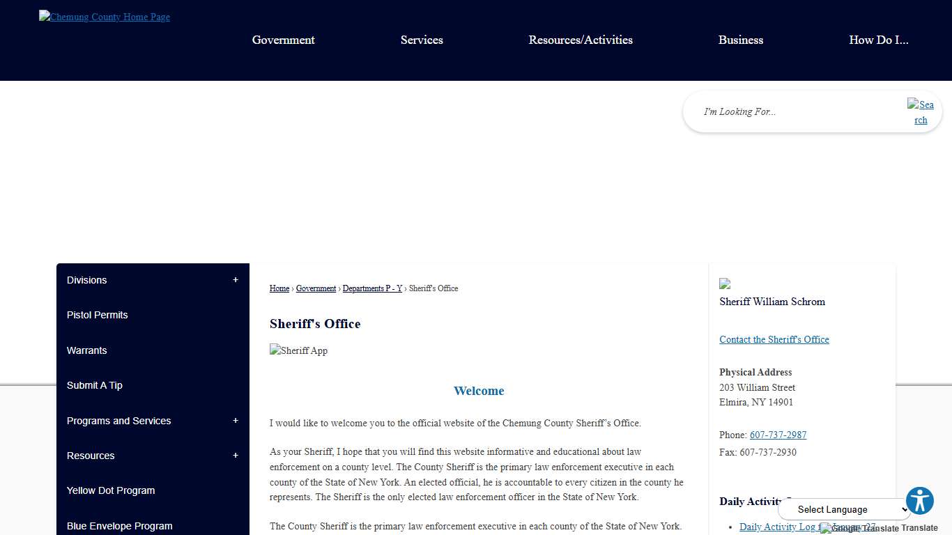 Sheriff's Office Chemung County, NY